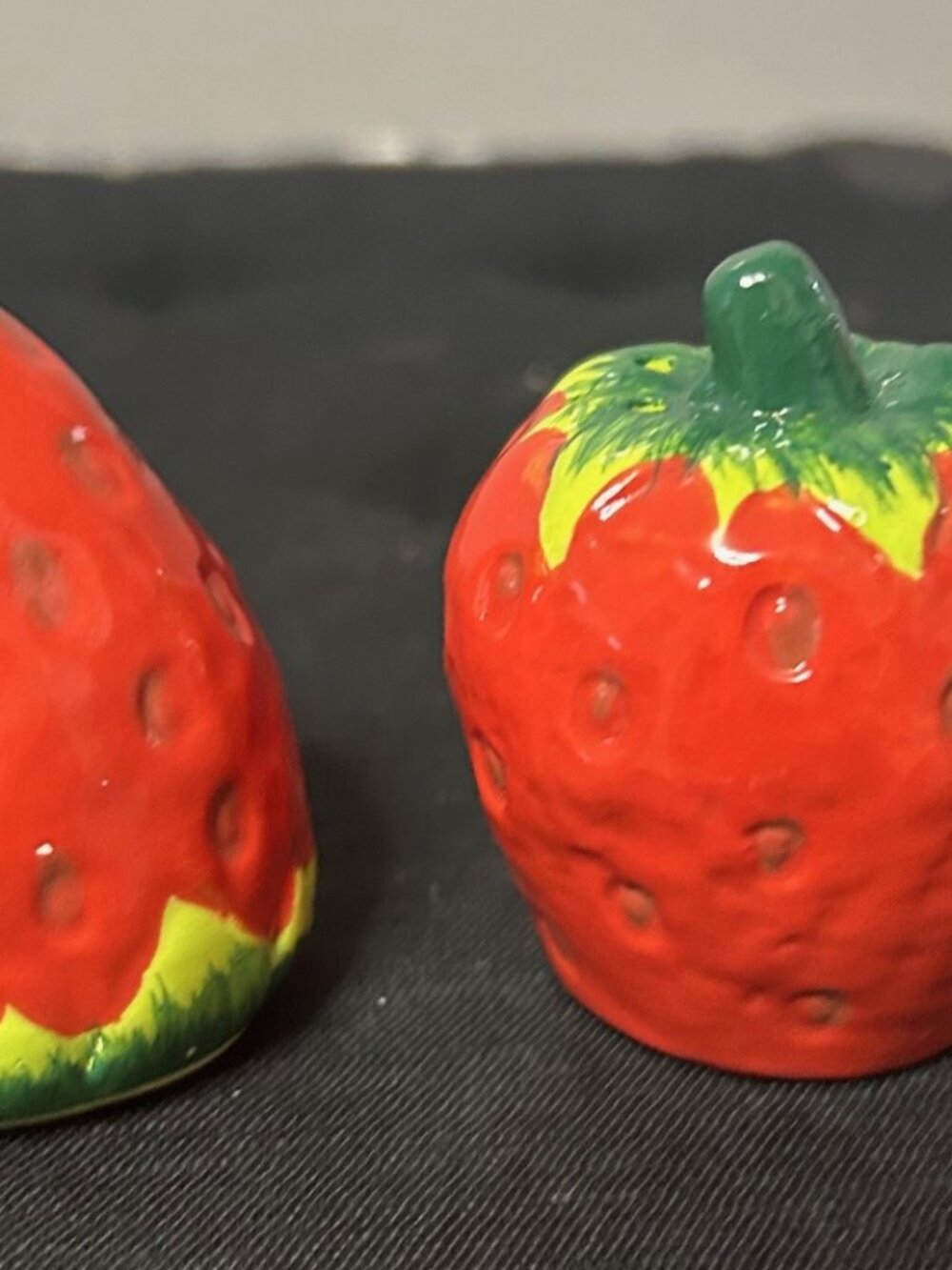 Small Strawberry Salt and Pepper Shakers 2.5" tall